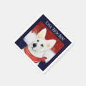 白いドイツの羊飼い スタンダードカクテルナプキン (角)