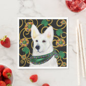 白いドイツの羊飼い スタンダードランチョンナプキン (インサイチュ)