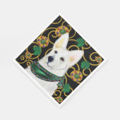 白いドイツの羊飼い スタンダードランチョンナプキン (角)