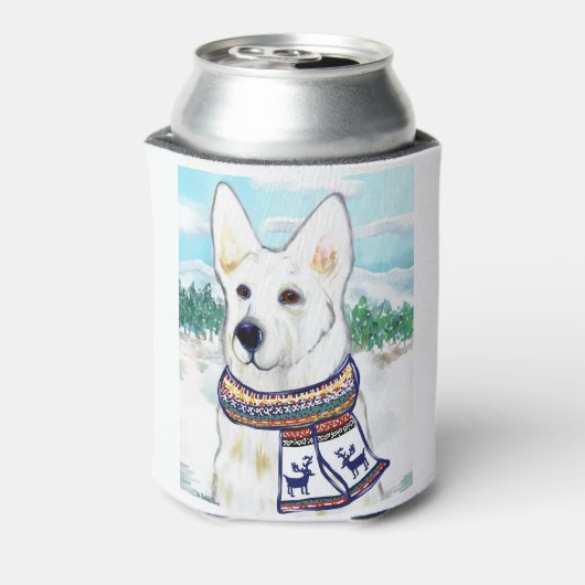 白いドイツの羊飼い 缶クーラー (缶裏面)