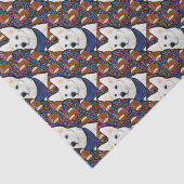 白いドイツの羊飼い 薄葉紙 (詳細)