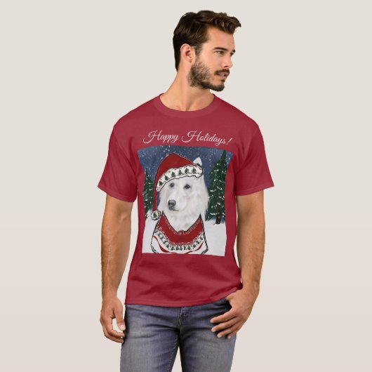 白いドイツの羊飼い Tシャツ (正面フル)