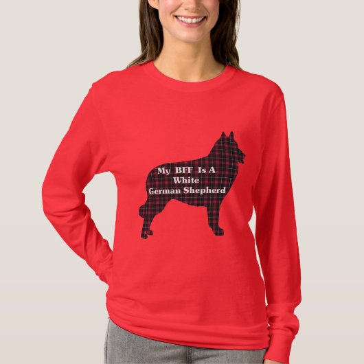 白いドイツの羊飼いBFFギフト Tシャツ (正面)