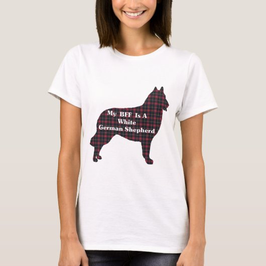 白いドイツの羊飼いBFFギフト Tシャツ (正面)