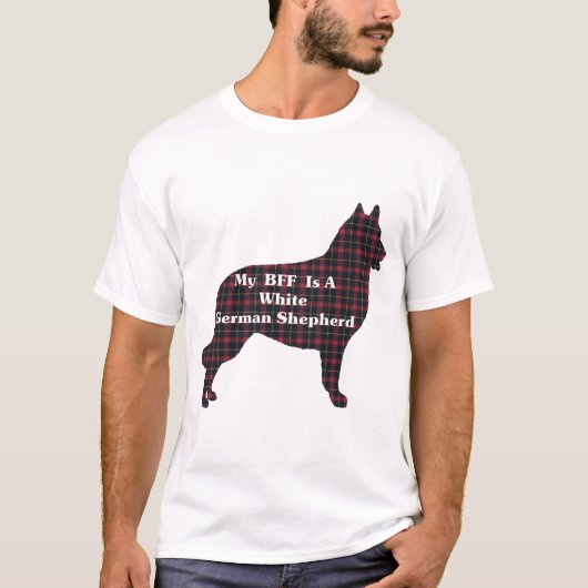 白いドイツの羊飼いBFFギフト Tシャツ (正面)