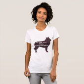 白いドイツの羊飼いBFFギフト Tシャツ (正面フル)