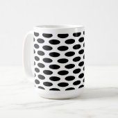 白いドットに黒 コーヒーマグカップ (正面左)