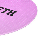 白いドットのピンクのパターン カッティングボード (角)