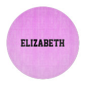 白いドットのピンクのパターン カッティングボード (正面)