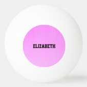 白いドットのピンクのパターン 卓球ボール (正面)