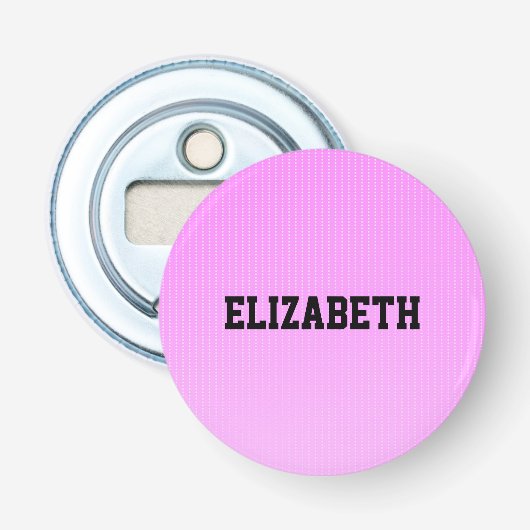 白いドットのピンクのパターン 栓抜き (正面)