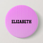 白いドットのピンクのパターン 缶バッジ (正面)