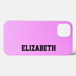 白いドットのピンクのパターン iPhone 13ケース