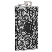 白いドットの幾何学的パターン フラスク (右)