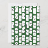 白いドミノと黒いドット(緑) 招待状 (裏面)