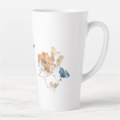 白いドライフラワーラテマグカップ カフェラテマグ (右)