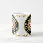 白いドラゴンの社会 コーヒーマグカップ (中央)