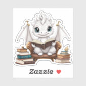 白いドラゴン読のステッカー シール (シート)