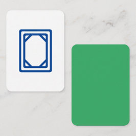 白いドラゴン麻雀タイルと玉グリーンバック ノートカード