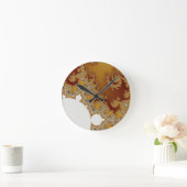 白いドラゴン-フラクタルの芸術 ラウンド壁時計 (ホーム)