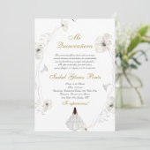 白いドレスのキンセアニエラ シルエット スペイン語 招待状 (スタンド正面)