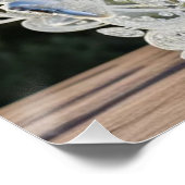 白いドレスのクリスタルガラスの王女 ポスター (コーナー)