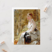 白いドレスを着た女性(エレガント美しい) カード (正面/裏面インサイチュ)