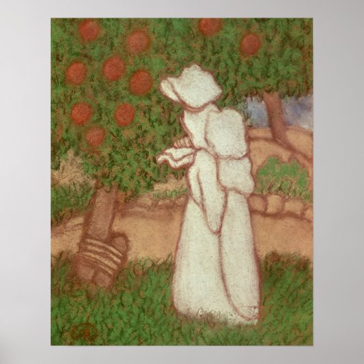 白いドレスを着た女性， 1896 ポスター (正面)