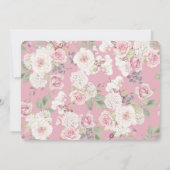 白いドレスを着た花嫁ブライダルティーシャワー 招待状 (裏面)