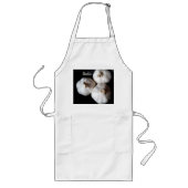 白いニンニクの三つの塊 ロングエプロン (正面)