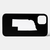 白いネブラスカ州 Case-Mate iPhoneケース (裏面 (横))