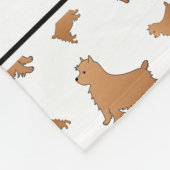 白いノリパーソナライズされたッジ・テリア犬の名前 フリースブランケット (角)