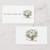 白いハイドランジアの花束 封筒 エンクロージャーカード (正面/裏面)