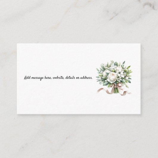 白いハイドランジアの花束 封筒 エンクロージャーカード (正面)