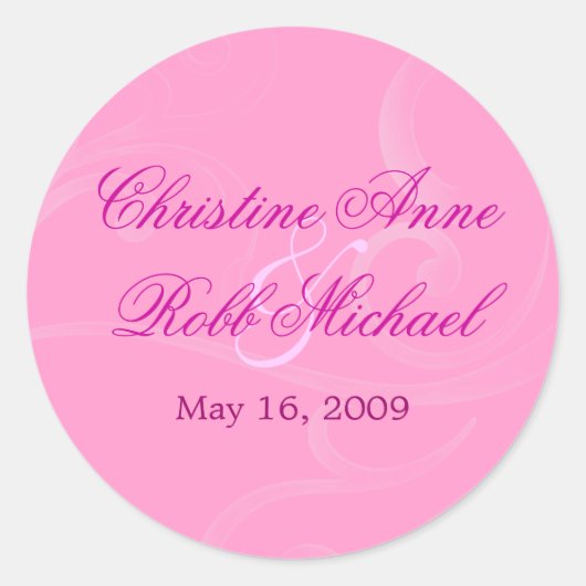 白いハイビスカスが渦巻く~シール ラウンドシール (正面)