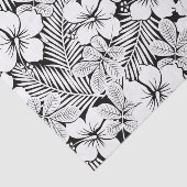 白いハイビスカスとパーム葉の 薄葉紙 (詳細)