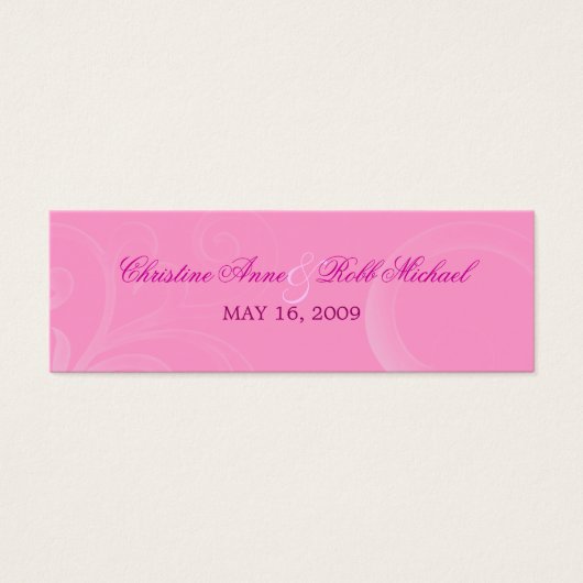 白いハイビスカスの渦巻き旋回~シーティングカード (正面)