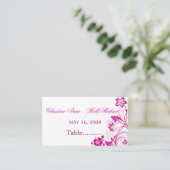 白いハイビスカスの渦巻き旋回~シーティングカード プレイスカード (スタンド正面)