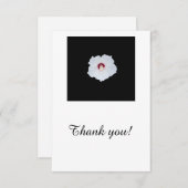 白いハイビスカスの空白のサンキューカード サンキューカード (正面/裏面)