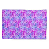 白いハイビスカスフラワーブーケ着色 枕カバー (裏面)