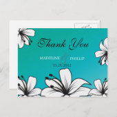 白いハイビスカス結婚 – の感謝していポストカード ポストカード (正面/裏面)