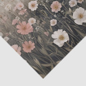 白いハイランドカウピンクの野絵を描花 薄葉紙 (詳細)