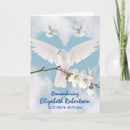 白いハトの美しさ「泣かない」記念 カード