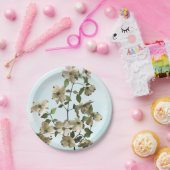 白いハナミズキの花の開花 ペーパープレート (パーティー)