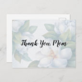 白いハナミズキの花を色あせた母ありがとう ポストカード (正面/裏面)