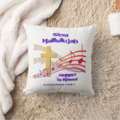 白いハレルヤのキリストはキリスト教の復活祭を復活させる クッション (ブランケット)