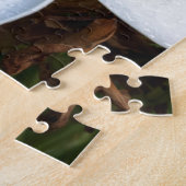 白いハワイのプルメリアの花 ジグソーパズル (側面)