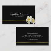 白いハワイアンによっては名刺が開花します 名刺 (正面/裏面)