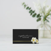 白いハワイアンによっては名刺が開花します 名刺 (スタンド正面)