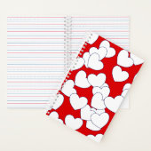 白いハートが赤を打つ ノートブック (内側)